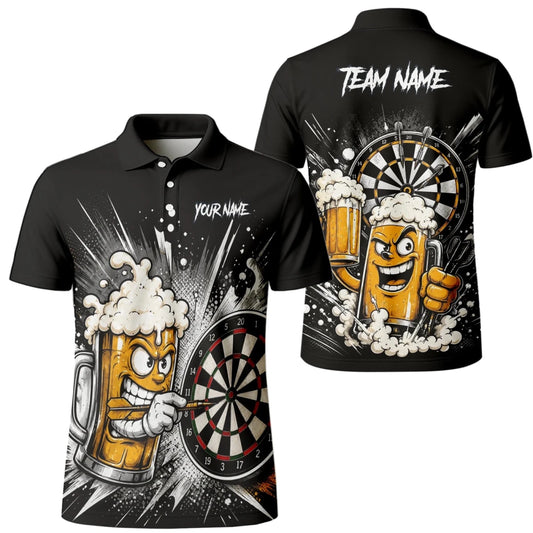 Personalisiertes Bierkrug Dart Poloshirt für Herren S555 - Outfitsuche