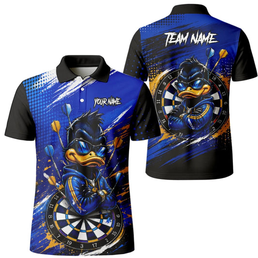 Personalisiertes Blau-goldenes Enten Dart Poloshirt für Herren L859 - Outfitsuche