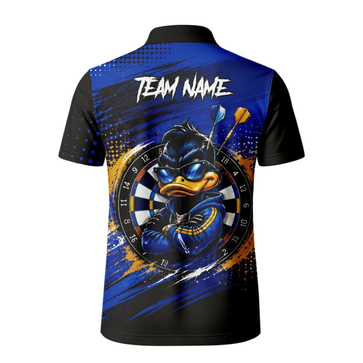 Personalisiertes Blau-goldenes Enten Dart Poloshirt für Herren L859 - Outfitsuche