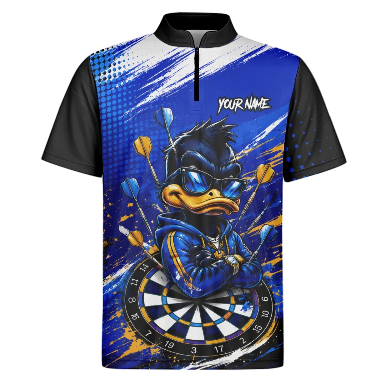 Personalisiertes Blau-goldenes Enten Dart Poloshirt für Herren L859 - Outfitsuche