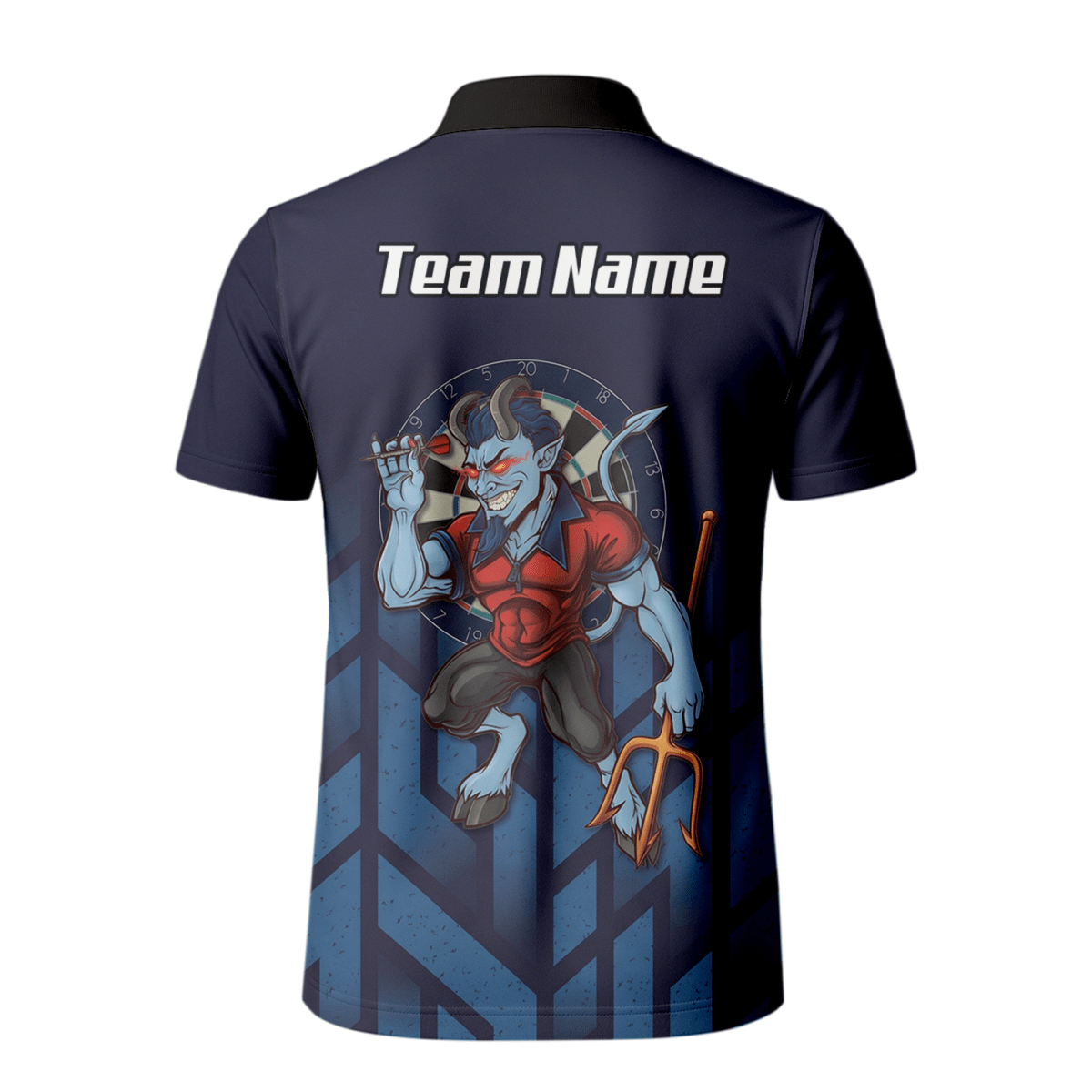 Personalisiertes Blue Devil Dart - Trikot Polo mit Reißverschluss Navy Geometrisch für Herren R1762 - Outfitsuche