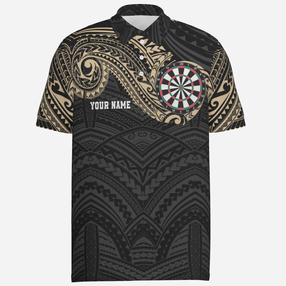 Personalisiertes Champion Tribal Herren Darts Polo Shirt, individuell anpassbares Darts Shirt für Männer, Dart Trikots E194 - Outfitsuche