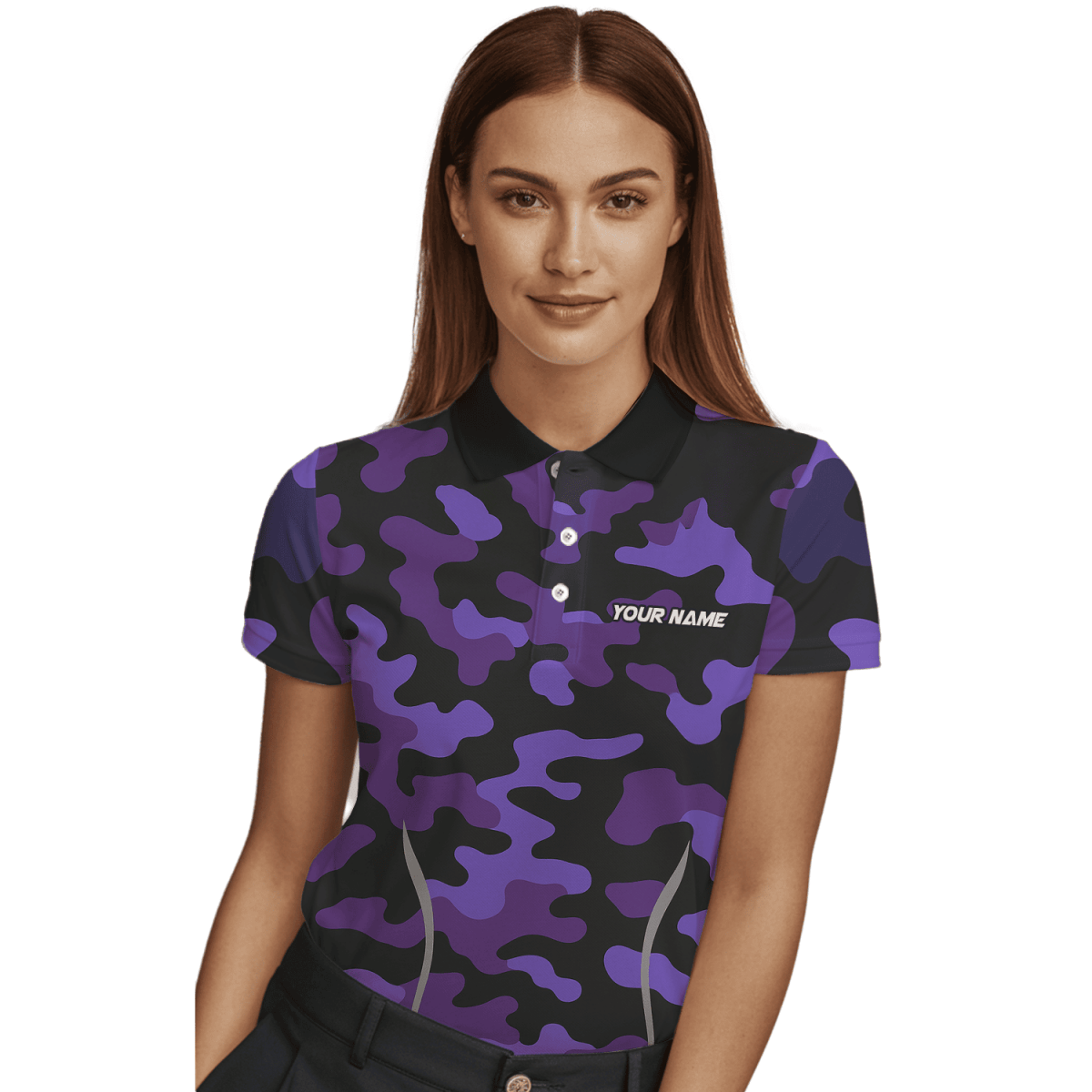 Personalisiertes Damen Dart - Polohemd im Regenbogen - Farbspritzer - Design, Schwarz E9663 - Outfitsuche