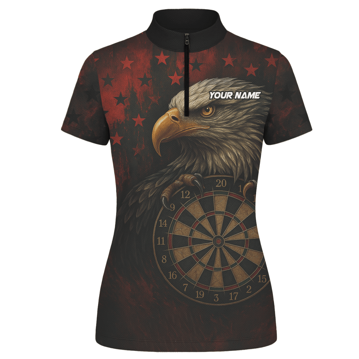 Personalisiertes Damen Dart Poloshirt mit Sensenmann & Bier - Totenkopf Motiv Schwarz - Orange Y5103 - Outfitsuche