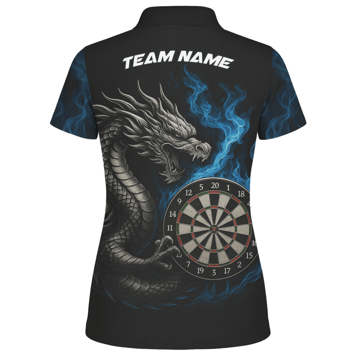 Personalisiertes Damen Dart - Poloshirt 'Roter Adler' Schwarz C2269 - Outfitsuche