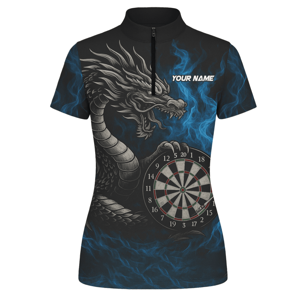 Personalisiertes Damen Dart - Poloshirt 'Roter Adler' Schwarz C2269 - Outfitsuche