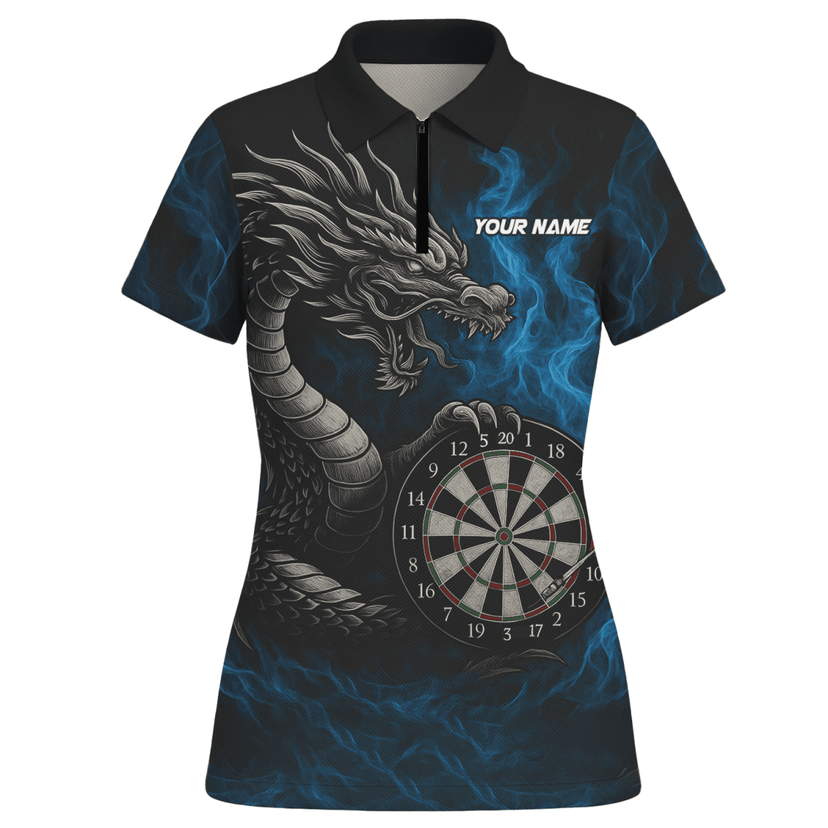 Personalisiertes Damen Dart - Poloshirt 'Roter Adler' Schwarz C2269 - Outfitsuche