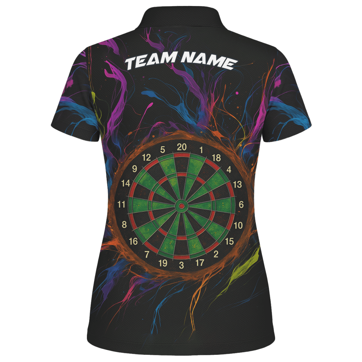 Personalisiertes Damen Dart - Trikot: Lila - Schwarz Camo mit Totenkopf - Dartscheiben - Design W1705 - Outfitsuche