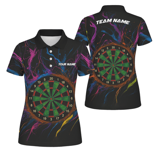 Personalisiertes Damen Dart - Trikot: Lila - Schwarz Camo mit Totenkopf - Dartscheiben - Design W1705 - Outfitsuche