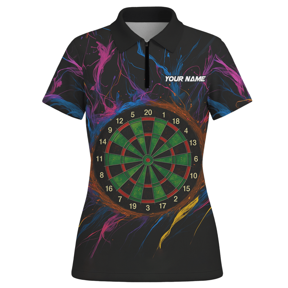 Personalisiertes Damen Dart - Trikot: Lila - Schwarz Camo mit Totenkopf - Dartscheiben - Design W1705 - Outfitsuche