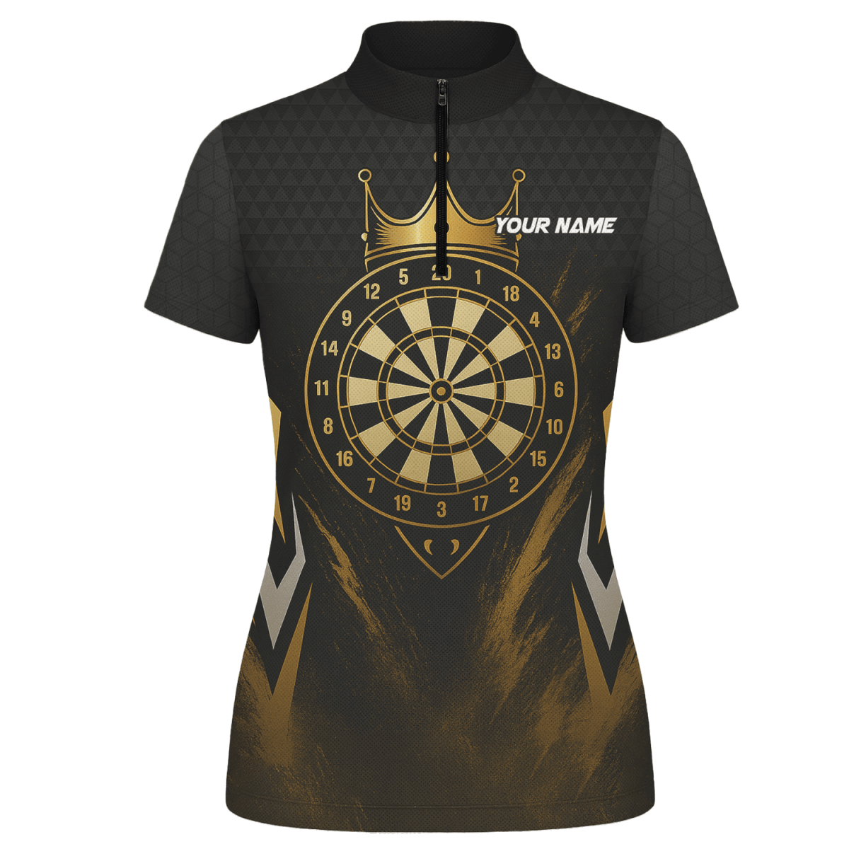 Personalisiertes Damen Darts Poloshirt mit Schwarzem Totenkopf & Blauer Flamme W9405 - Outfitsuche