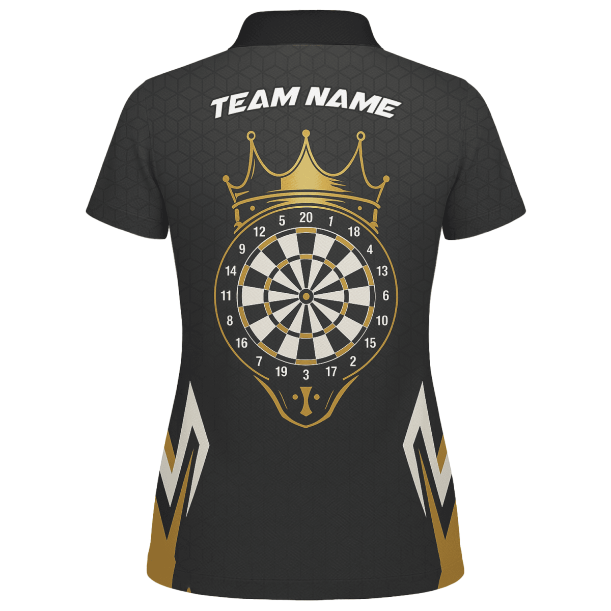 Personalisiertes Damen Darts Poloshirt mit Schwarzem Totenkopf & Blauer Flamme W9405 - Outfitsuche