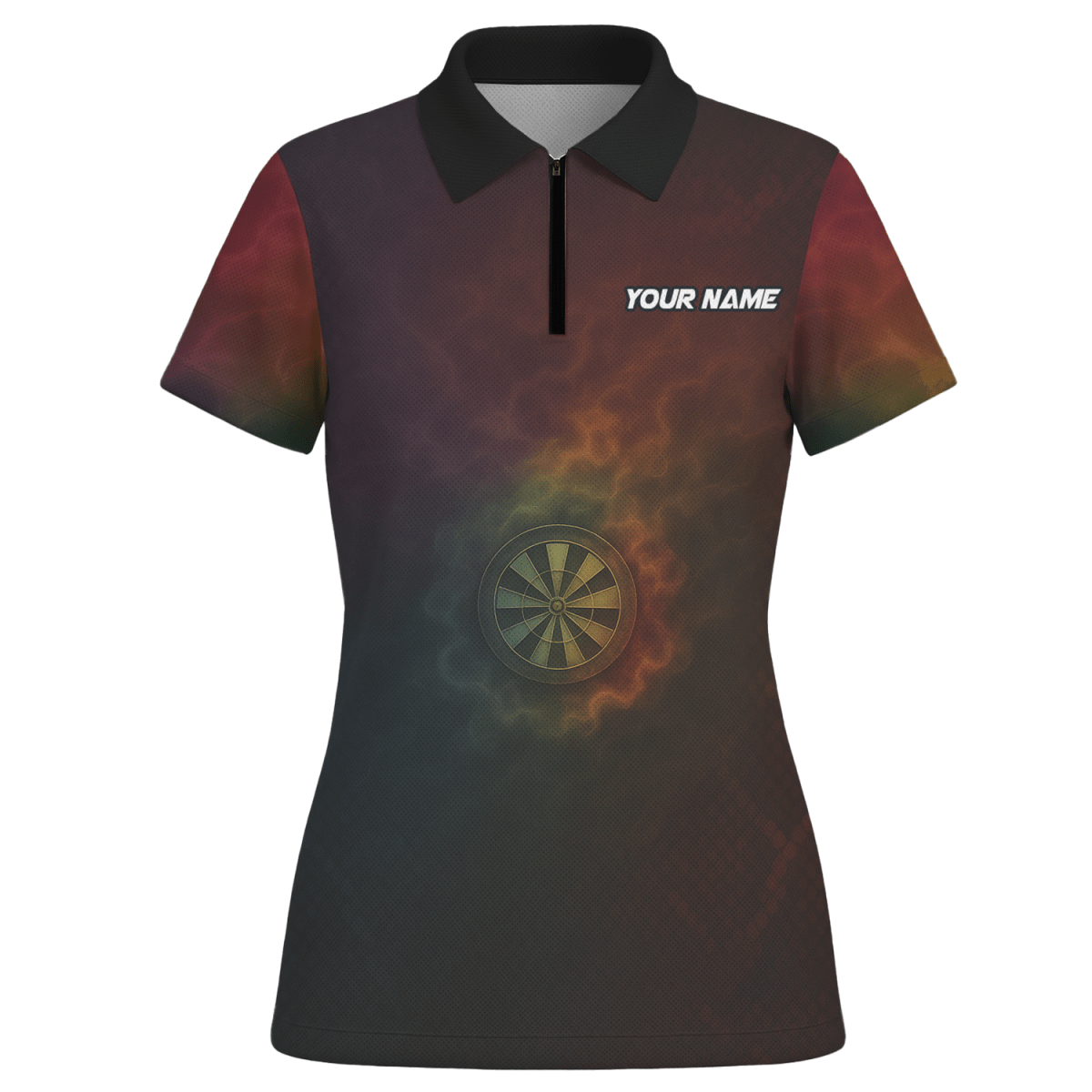 Personalisiertes Damen Darttrikot mit Schlangen - Feuer - Motiv Schwarz Rot Gold - Outfitsuche