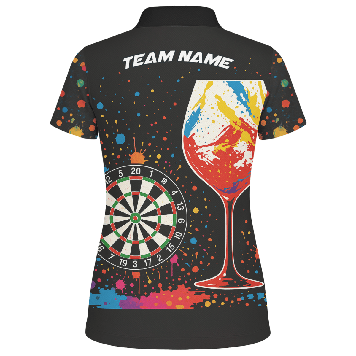 Personalisiertes Damen Polo - Shirt mit Werwolf - Motiv, Schwarz T7670 - Outfitsuche