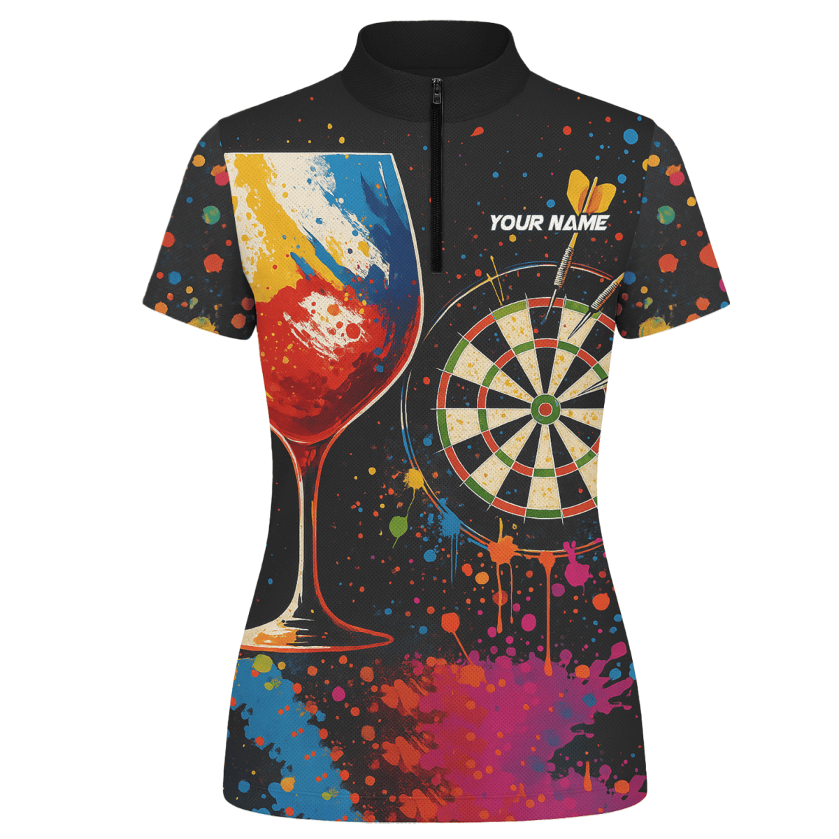 Personalisiertes Damen Polo - Shirt mit Werwolf - Motiv, Schwarz T7670 - Outfitsuche