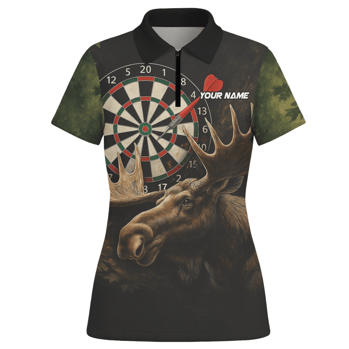 Personalisiertes Damen Poloshirt: Farbenfrohes Farbspritzer - Design mit Weinglas - & Dart - Akzenten Q0247 - Outfitsuche