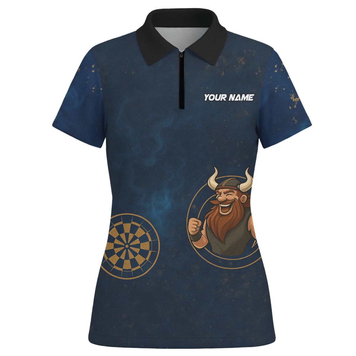 Personalisiertes Damen Poloshirt Marineblau Wikinger - Dart - Outfitsuche