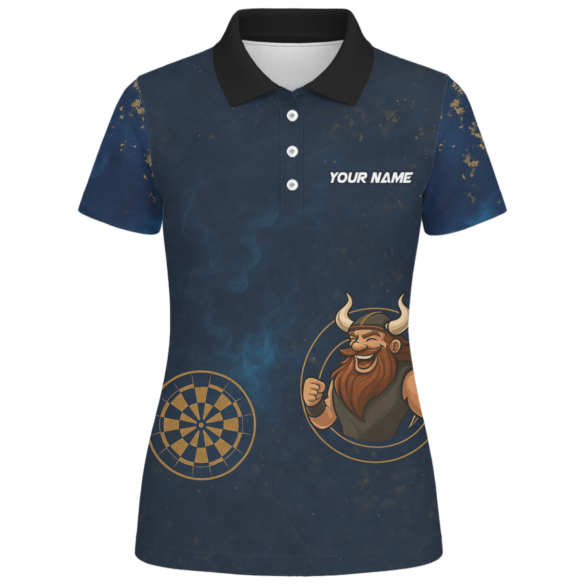 Personalisiertes Damen Poloshirt Marineblau Wikinger - Dart - Outfitsuche