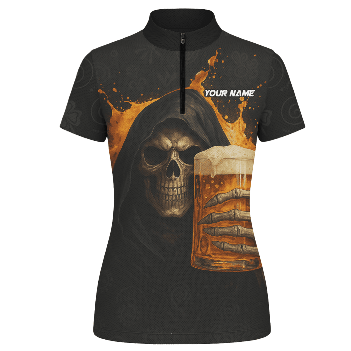 Personalisiertes Damen - Poloshirt mit grünem Flammen - Dart - Motiv Schwarz - Grün W9913 - Outfitsuche