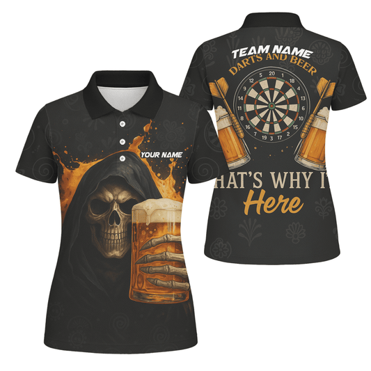 Personalisiertes Damen - Poloshirt mit grünem Flammen - Dart - Motiv Schwarz - Grün W9913 - Outfitsuche