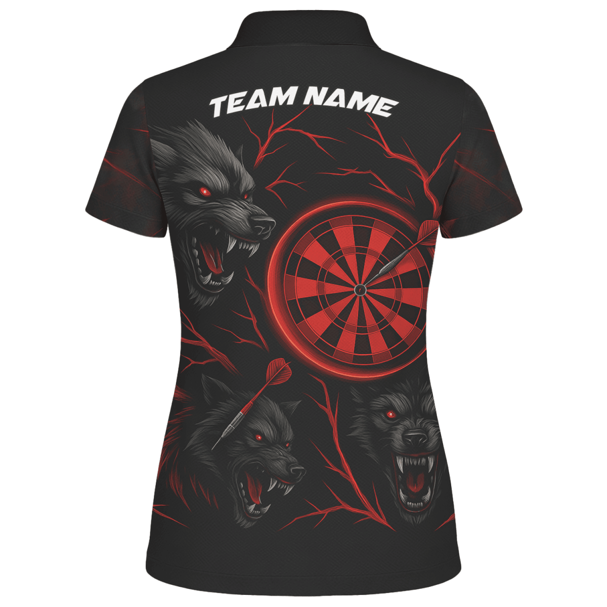 Personalisiertes Damen Poloshirt mit Sensenmann - Motiv für Darts & Bier – Schwarz - Orange B8975 - Outfitsuche