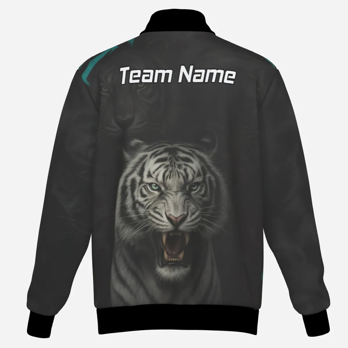 Personalisiertes Dart Jacke Herren Schwarz – Brüllender Weißer Tiger Kapuzenjacke Q8496 - Outfitsuche