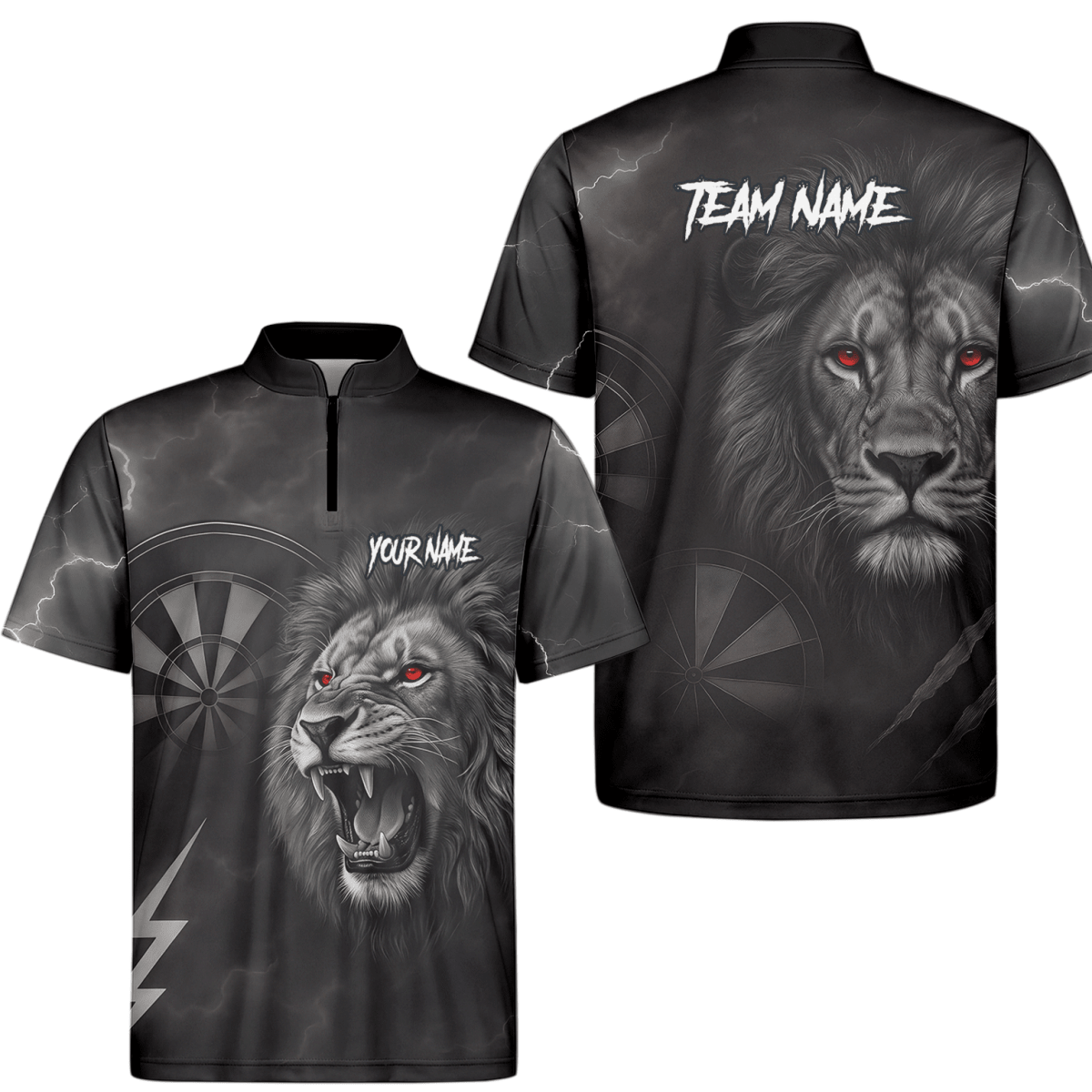 Personalisiertes Dart Polo Herren – Schwarzer Löwe & Blitz KL8320 - Outfitsuche