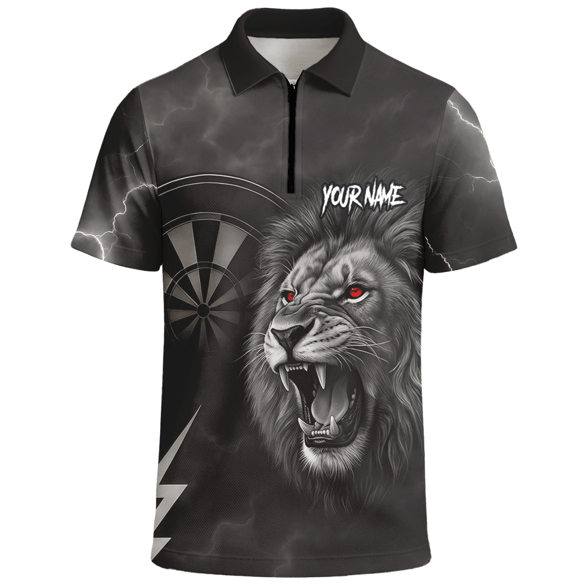 Personalisiertes Dart Polo Herren – Schwarzer Löwe & Blitz KL8320 - Outfitsuche