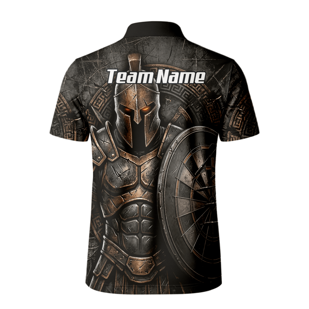 Personalisiertes Dart Trikot Herren – Spartanischer Krieger Bronze A8783 - Outfitsuche