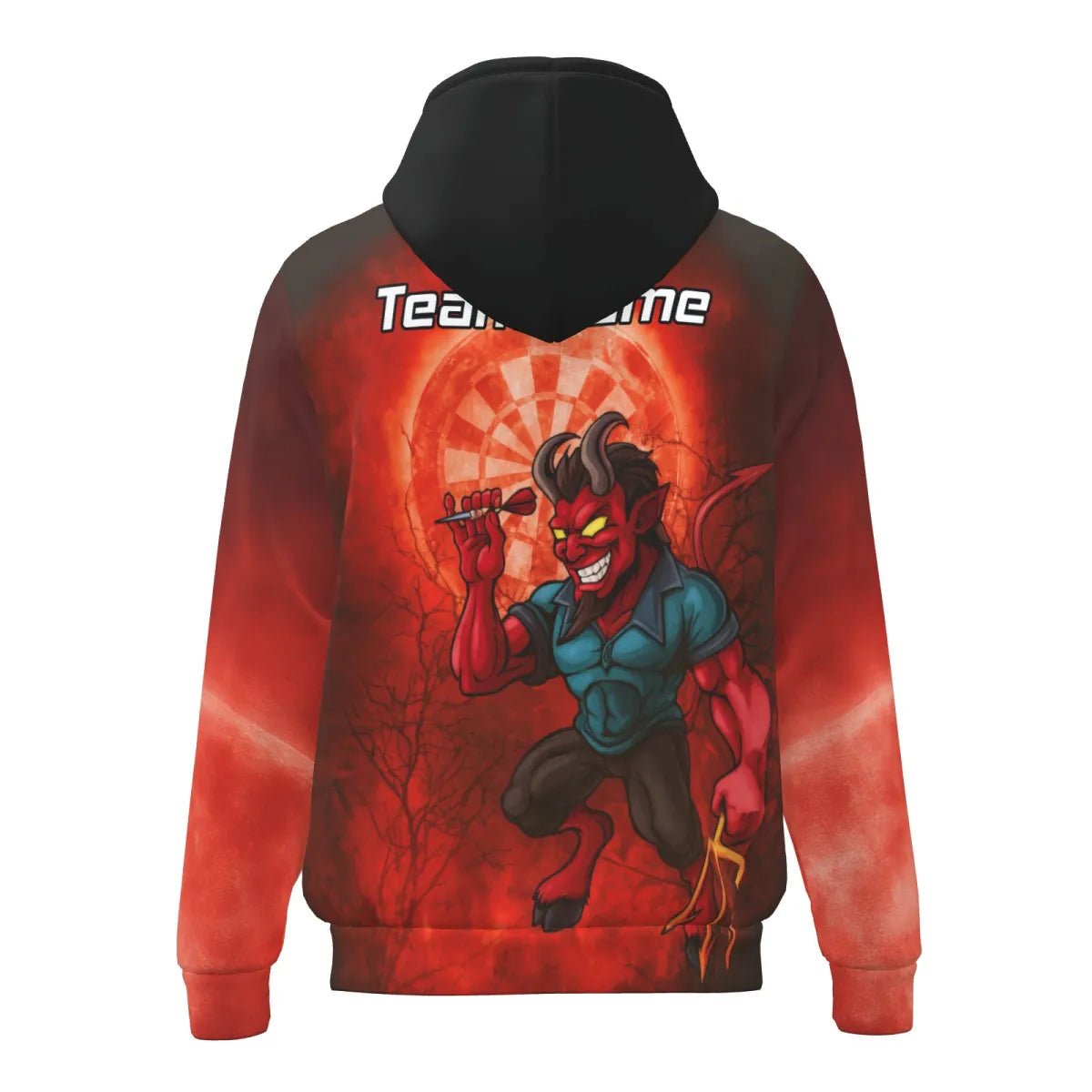 Personalisiertes Darts Jacke „Feuriger Teufel“ Rot-Schwarz für Herren G0994 - Outfitsuche