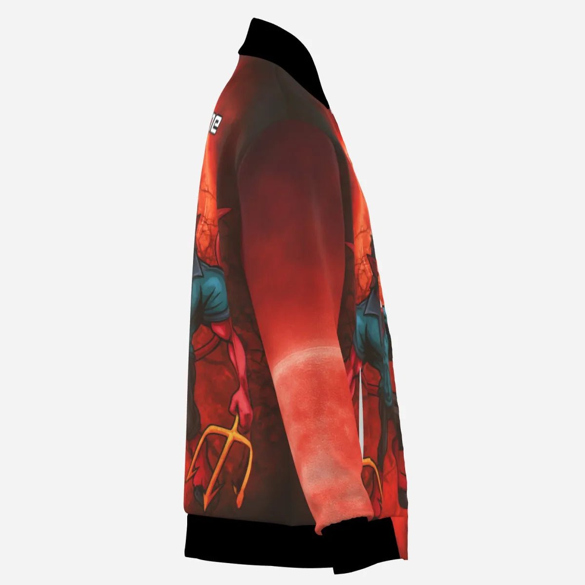 Personalisiertes Darts Jacke „Feuriger Teufel“ Rot-Schwarz für Herren G0994 - Outfitsuche
