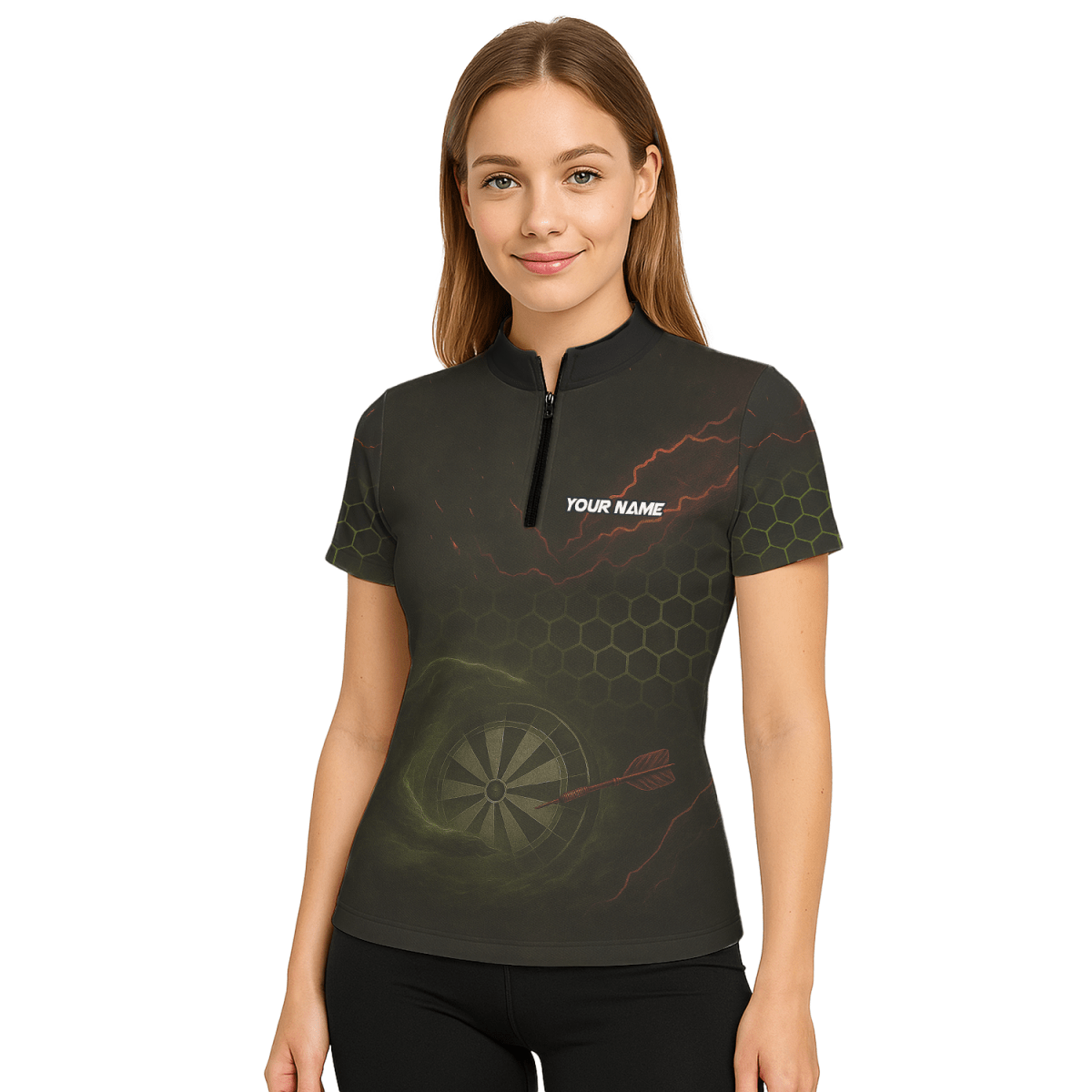 Personalisiertes Darts Polo Shirt für Damen | Wikinger Totenkopf | Mit Wunschname/Team K5251 - Outfitsuche