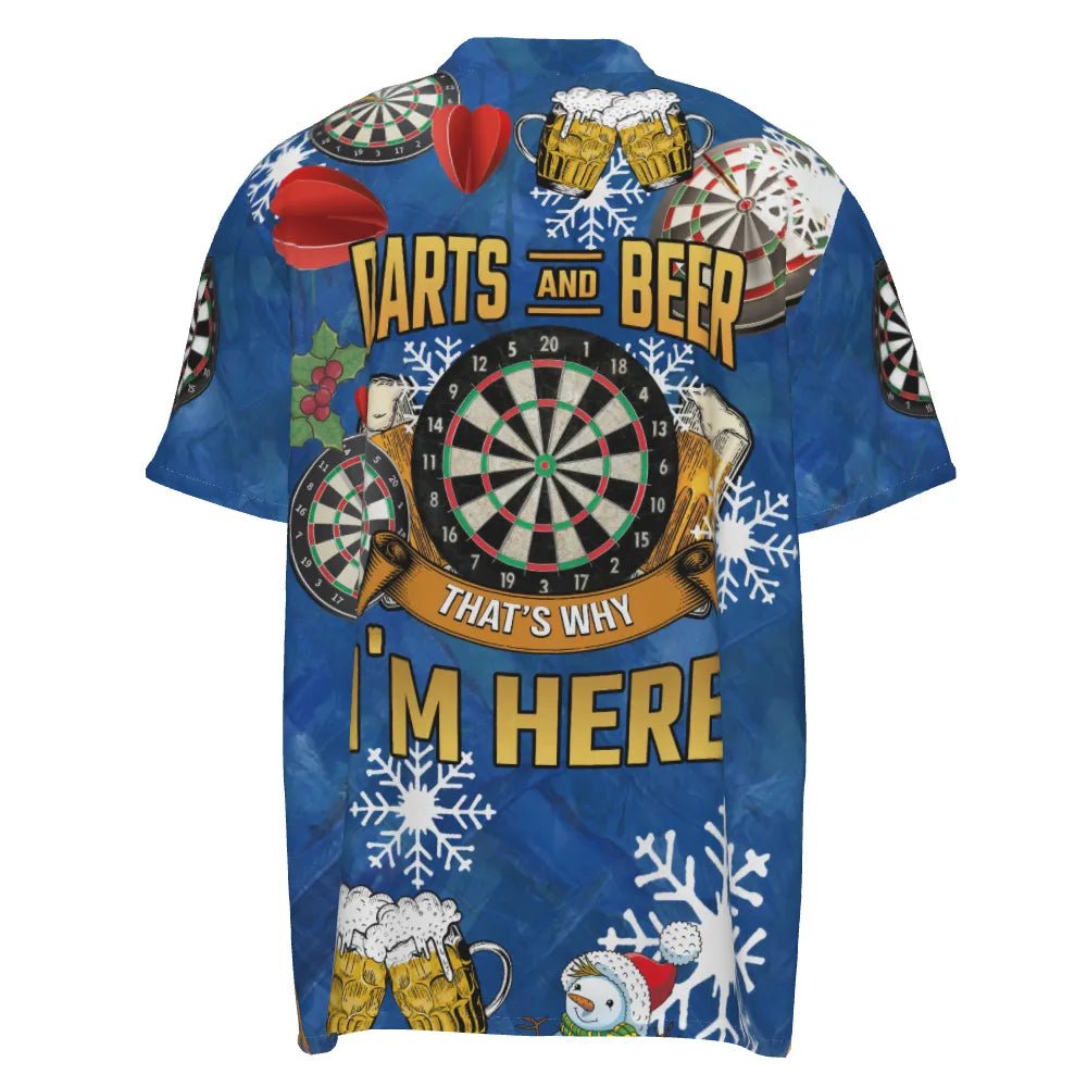 Personalisiertes Darts-Quarter-Zip-Shirt mit Darts und Bier, individuell anpassbare Weihnachts-Darttrikots für Männer A617 z - Outfitsuche