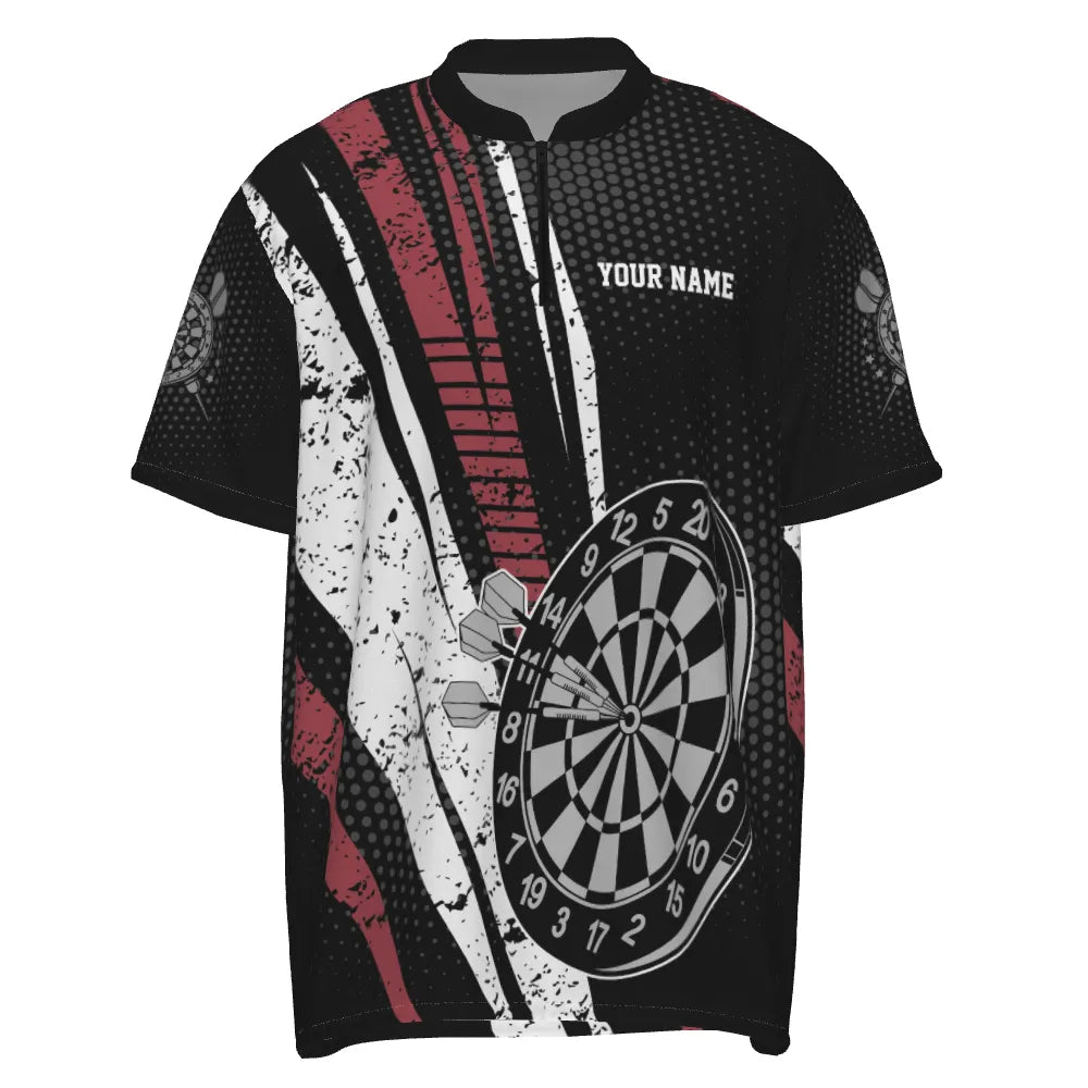 Personalisiertes Darts-Shirt für Herren im Retro-Geometrie-Stil, Herren-Darts-Polo-Shirt, Dart-Trikot O275 - Outfitsuche