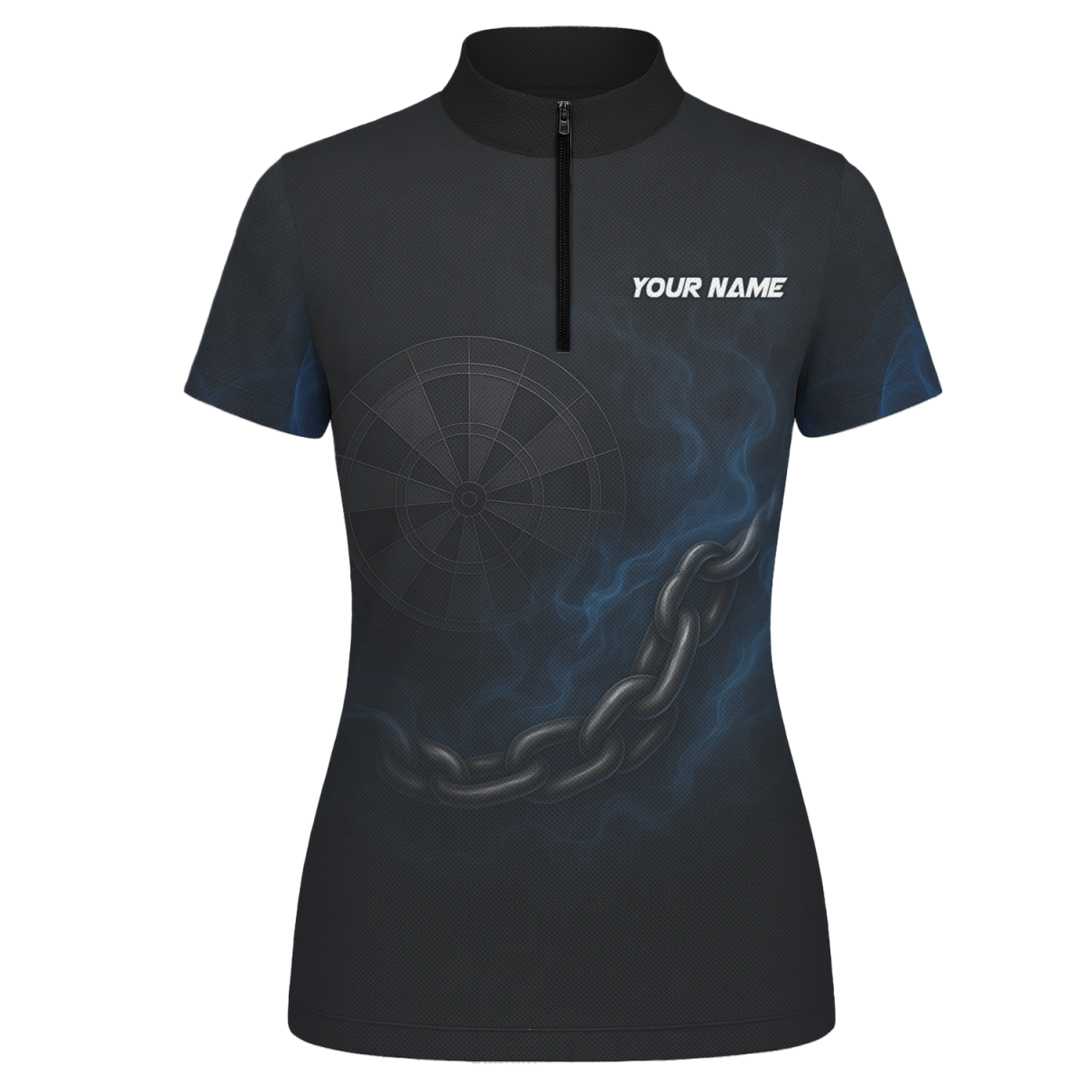 Personalisiertes Darts Trikot für Damen Skorpion Schwarz - Blau V9256 - Outfitsuche