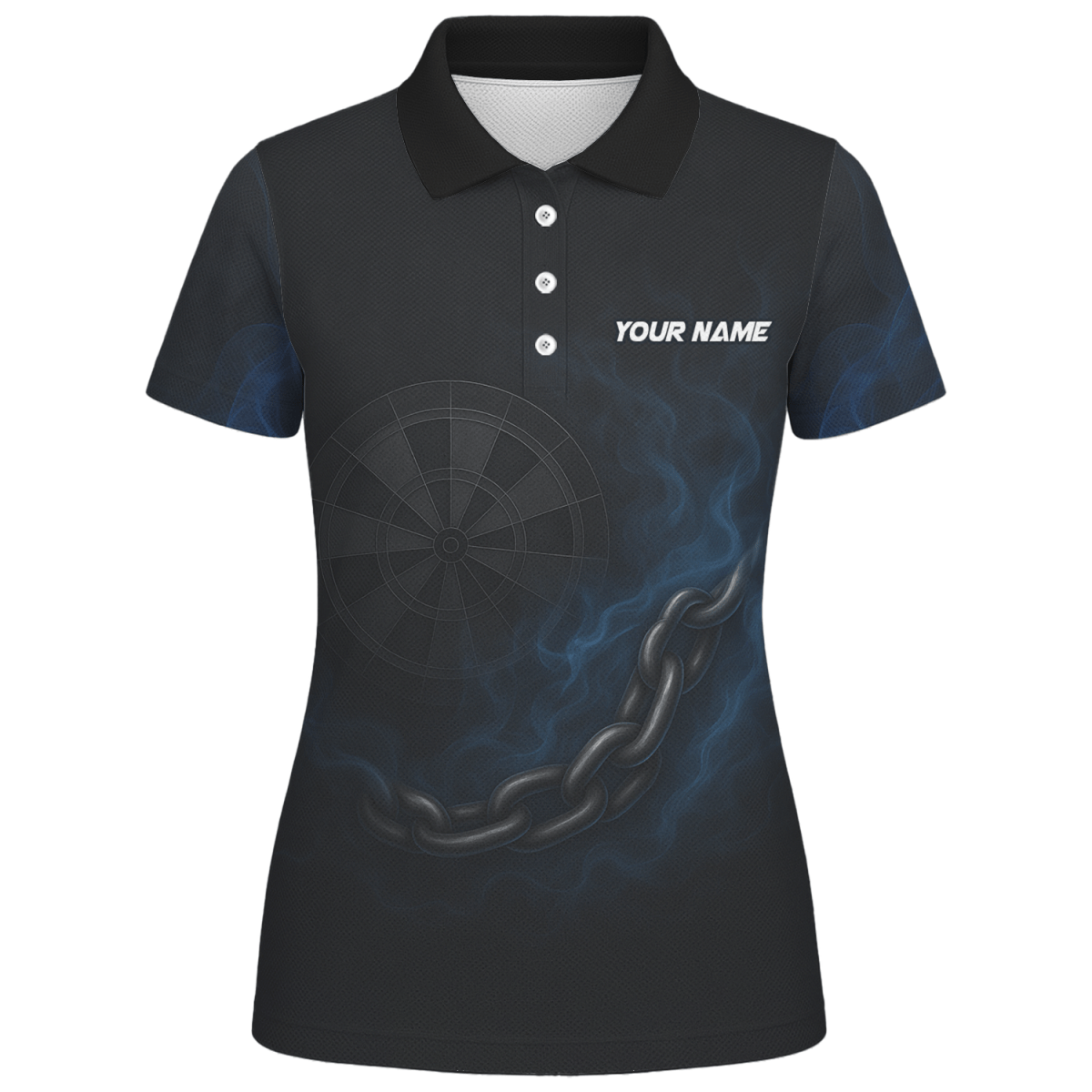 Personalisiertes Darts Trikot für Damen Skorpion Schwarz - Blau V9256 - Outfitsuche