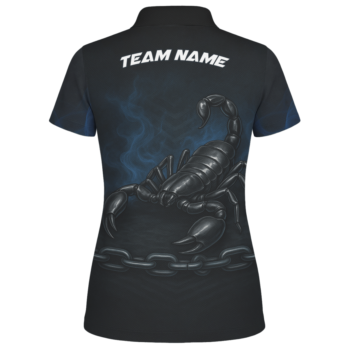 Personalisiertes Darts Trikot für Damen Skorpion Schwarz - Blau V9256 - Outfitsuche