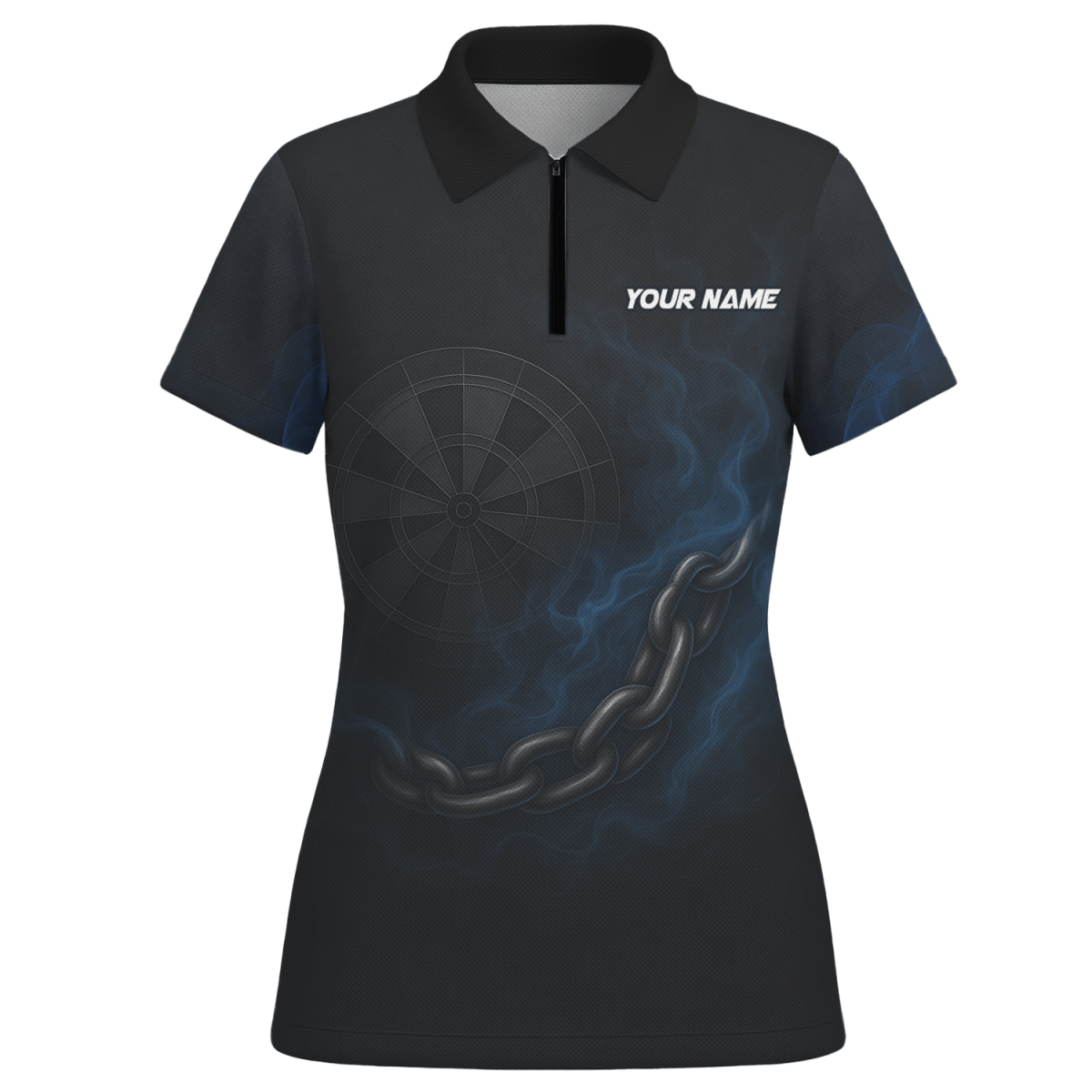 Personalisiertes Darts Trikot für Damen Skorpion Schwarz - Blau V9256 - Outfitsuche