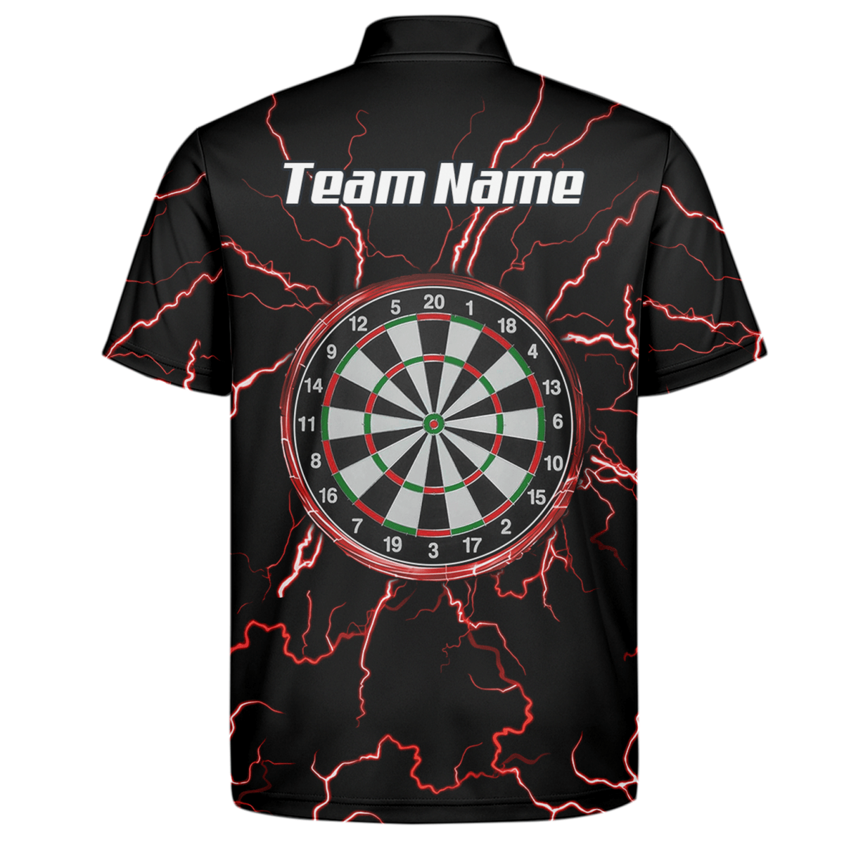 Personalisiertes Dartshirt Herren – Design Blitz Rot – Atmungsaktives Polo TR3032 - Outfitsuche