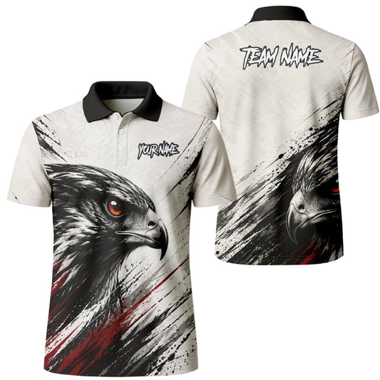 Personalisiertes Dartshirt mit weiß-schwarz-rotem Adler für Herren Z577 - Outfitsuche
