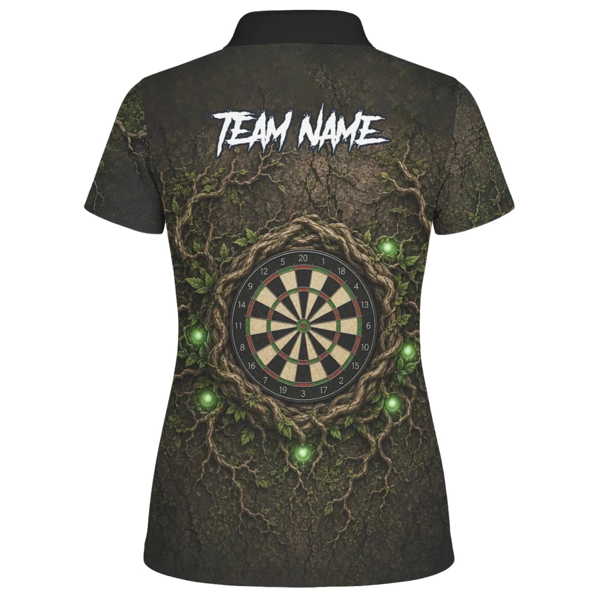 Personalisiertes Dunkelgrünes Baumwesen-Dartboard Dartshirt für Damen C913 - Outfitsuche