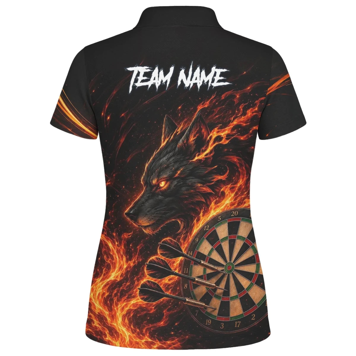 Personalisiertes Flammenwolf Dart Poloshirt für Damen W521 - Outfitsuche
