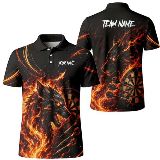Personalisiertes Flammenwolf Dart Poloshirt für Herren W521 - Outfitsuche