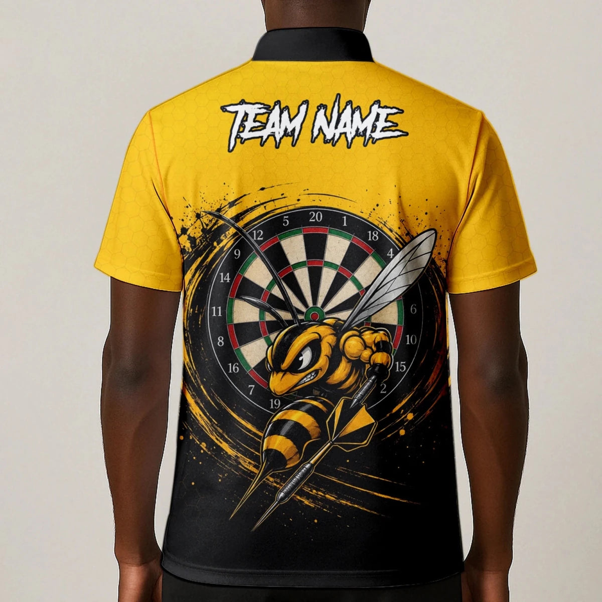 Personalisiertes Gelb-schwarzes Wespen-Dartshirt für Herren F032 - Outfitsuche