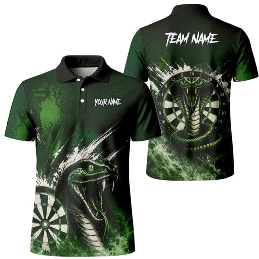 Personalisiertes Grün-schwarzes Kobra-Dartboard Dartshirt für Herren M244 - Outfitsuche