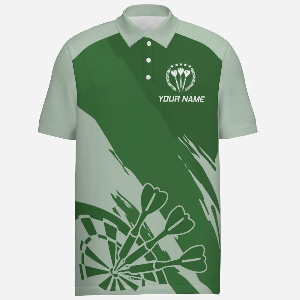 Personalisiertes grünes Herren Darts Polo Shirt, individuell anpassbares cooles Darts Shirt für Männer, Darts Trikot y6174 green - Outfitsuche