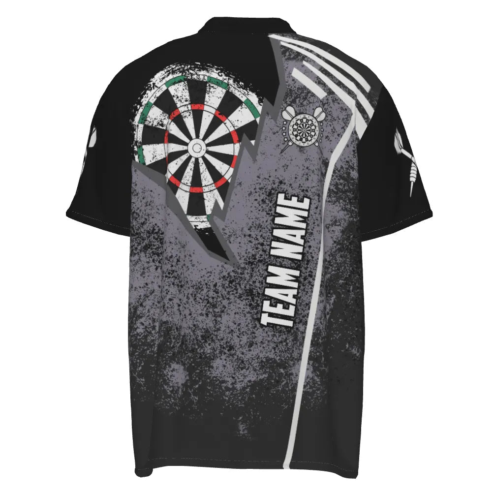 Personalisiertes Grunge-Darts-1/4-Zip-Shirt, individuell anpassbares Retro-Darts-Shirt für Herren, Dart-Trikot W616 z - Outfitsuche