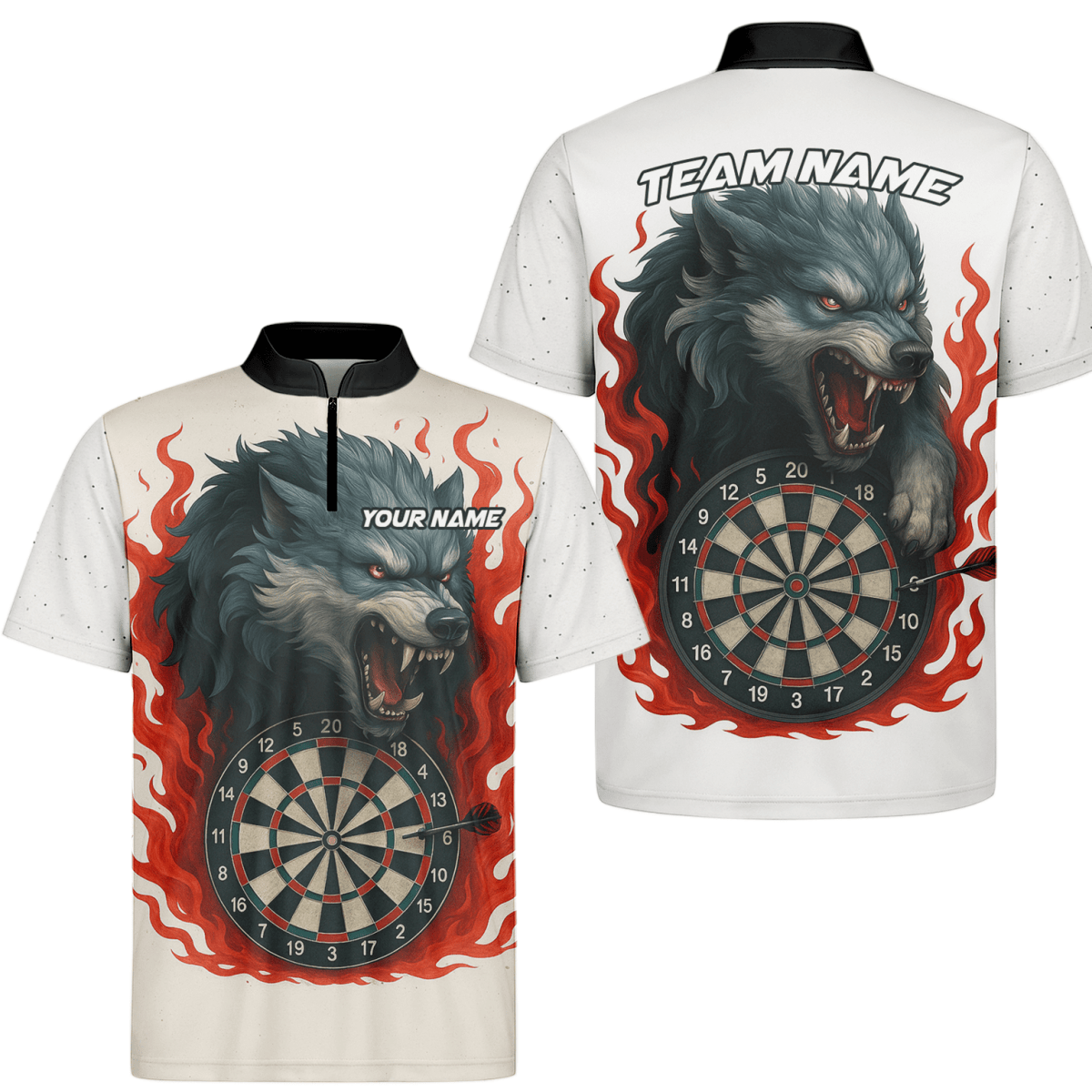 Personalisiertes Herren Dart - Polo - Shirt mit Cartoon - Hai - Motiv & Wunschname – Schwarz - Blau L1234 - Outfitsuche