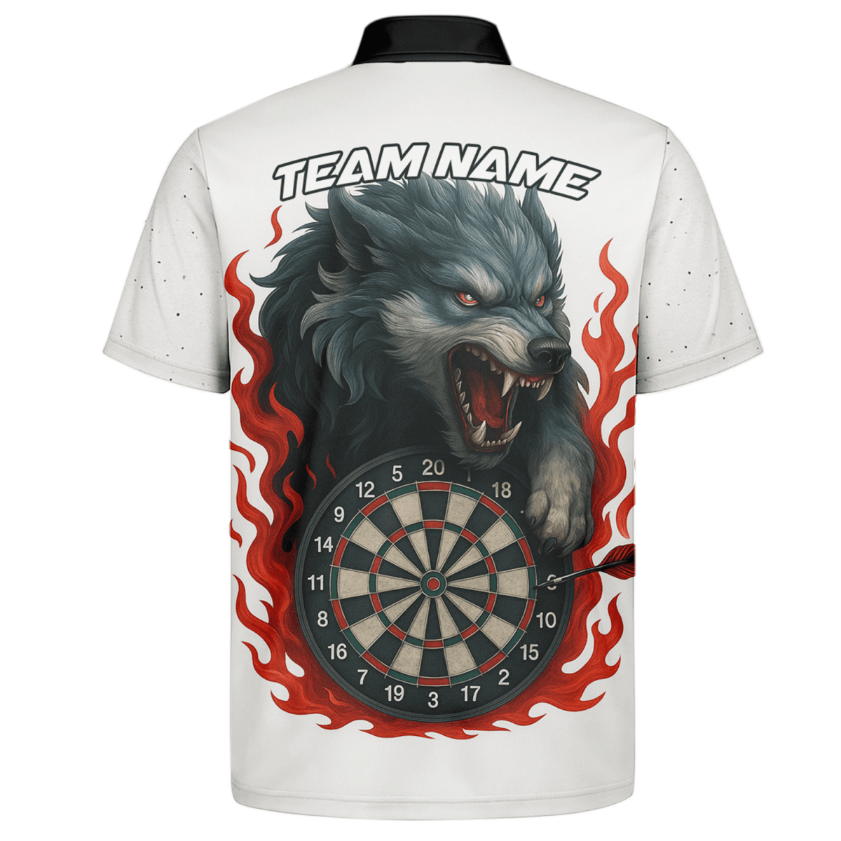 Personalisiertes Herren Dart - Polo - Shirt mit Cartoon - Hai - Motiv & Wunschname – Schwarz - Blau L1234 - Outfitsuche