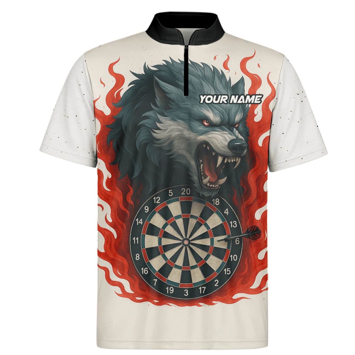 Personalisiertes Herren Dart - Polo - Shirt mit Cartoon - Hai - Motiv & Wunschname – Schwarz - Blau L1234 - Outfitsuche